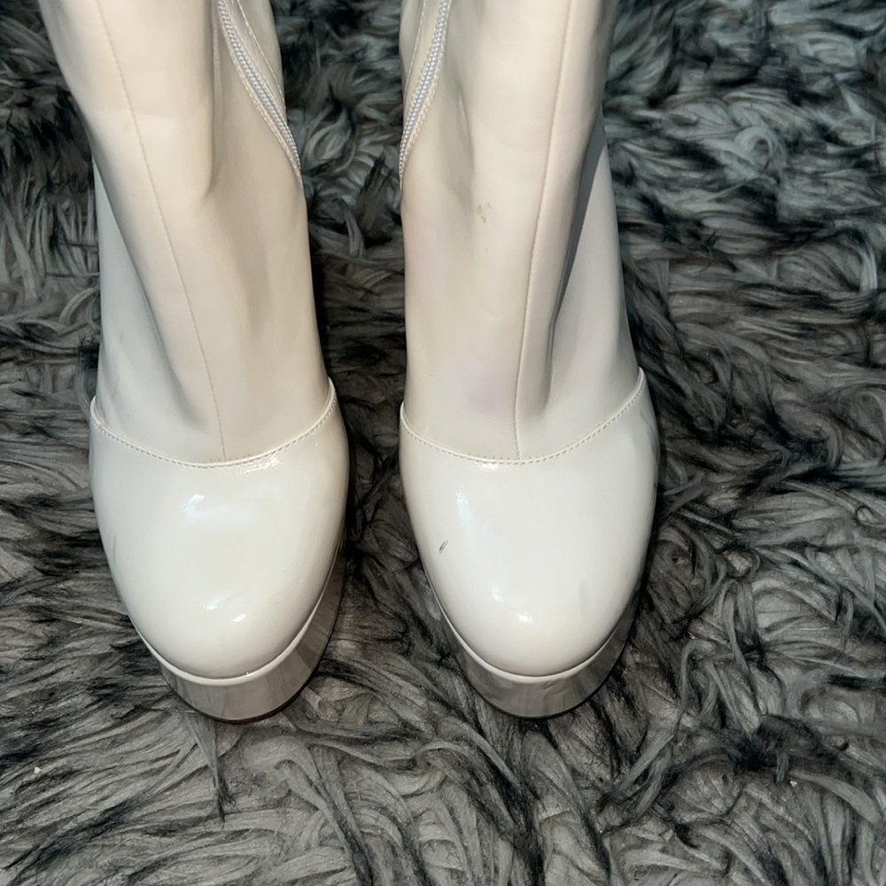 ☘️Jessica Simpson Cream Platform Ankle Boots - Picture 12 of 13